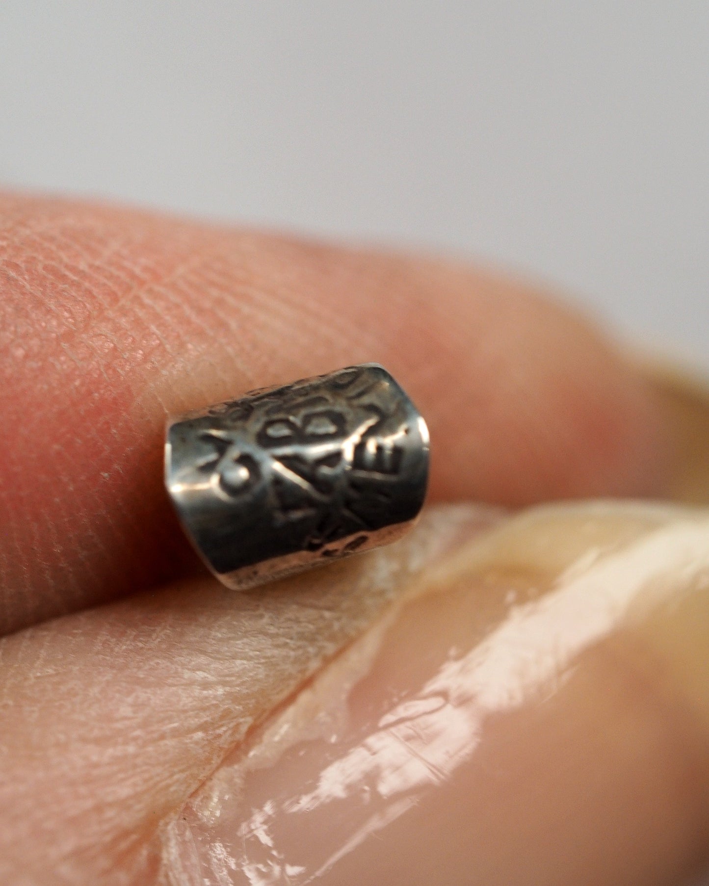 Close-up of the Taxco mark on the pendant bail