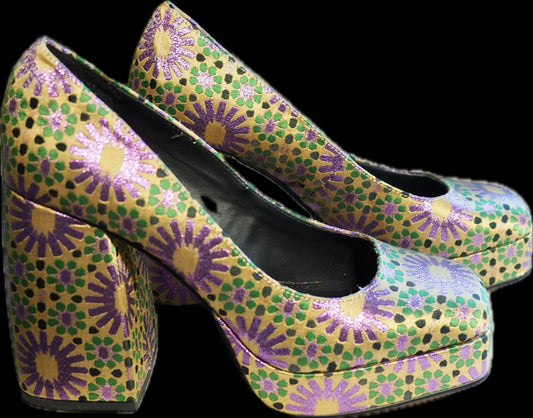 Katy Perry Uplift Floral Brocade Platform Pumps Size 7M