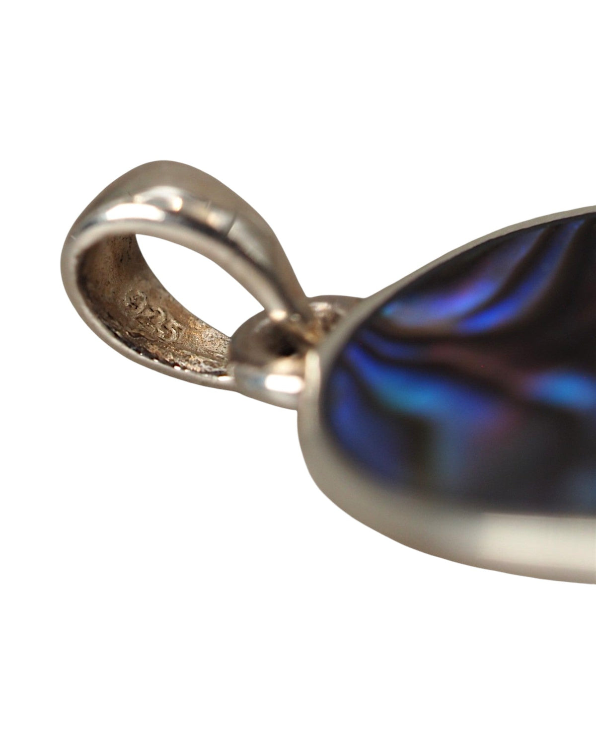 Abalone Elephant Pendant in Sterling Silver, Small Animal Charm Pendant - GlamGram NYC