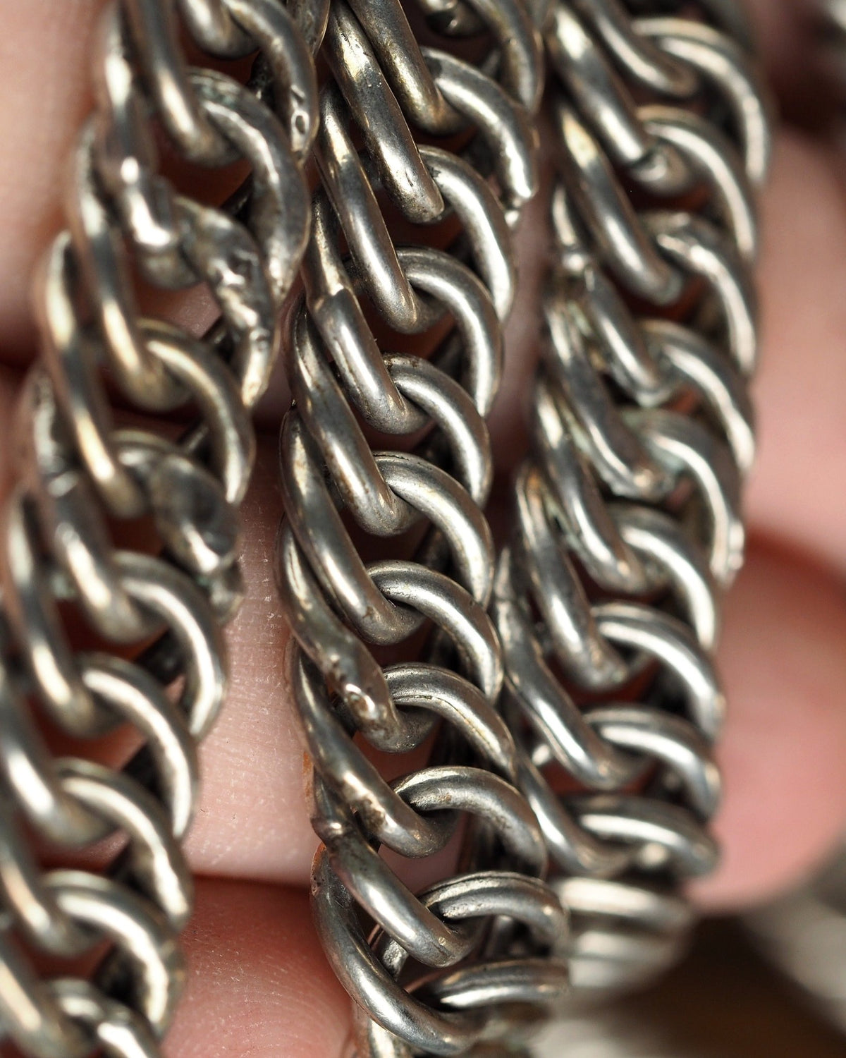 Antique Egyptian .800 Silver Four-Strand Spiral Link Necklace 1920–1921 Necklace - GlamGram NYC