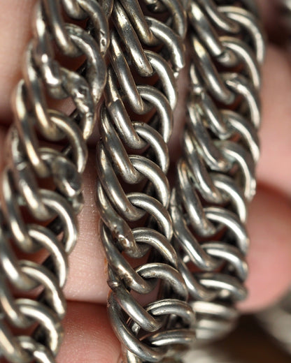 Antique Egyptian .800 Silver Four-Strand Spiral Link Necklace 1920–1921 Necklace - GlamGram NYC
