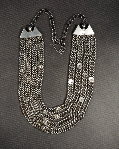 Antique Egyptian .800 Silver Four-Strand Spiral Link Necklace 1920–1921 Necklace - GlamGram NYC