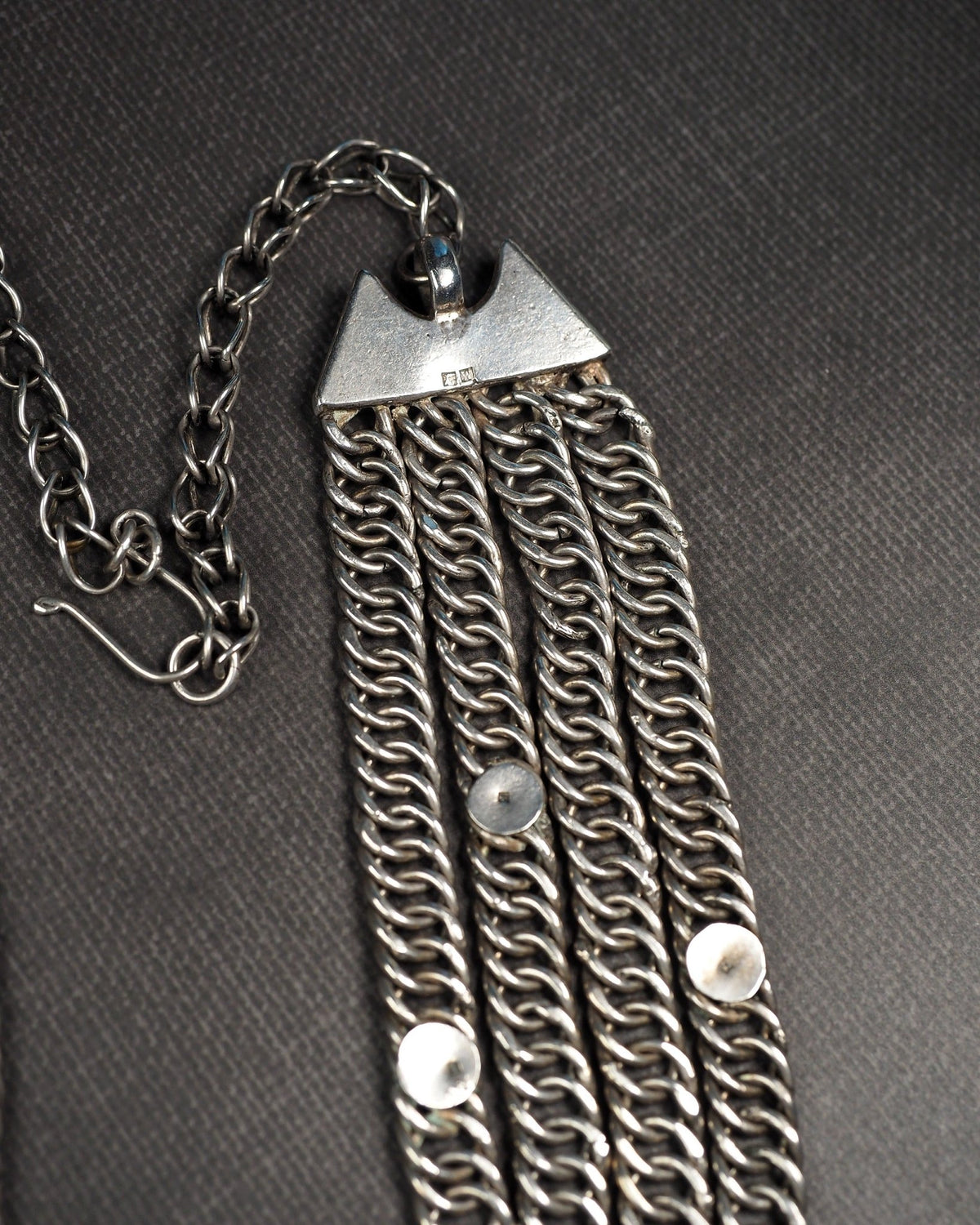 Antique Egyptian .800 Silver Four-Strand Spiral Link Necklace 1920–1921 Necklace - GlamGram NYC