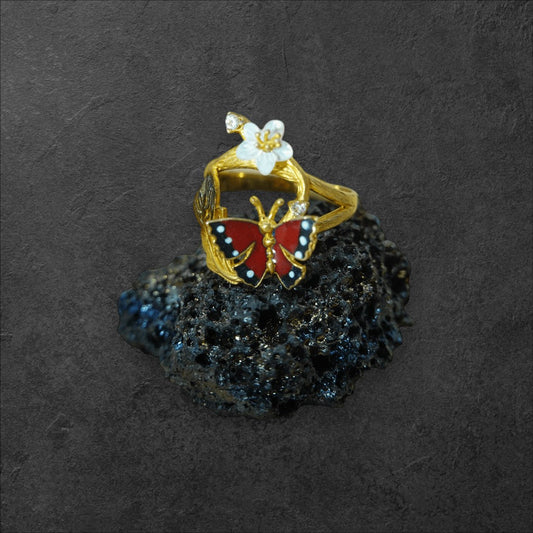 Enchanted Glowing Blossom and Butterfly Ring Ring - GlamGram NYC