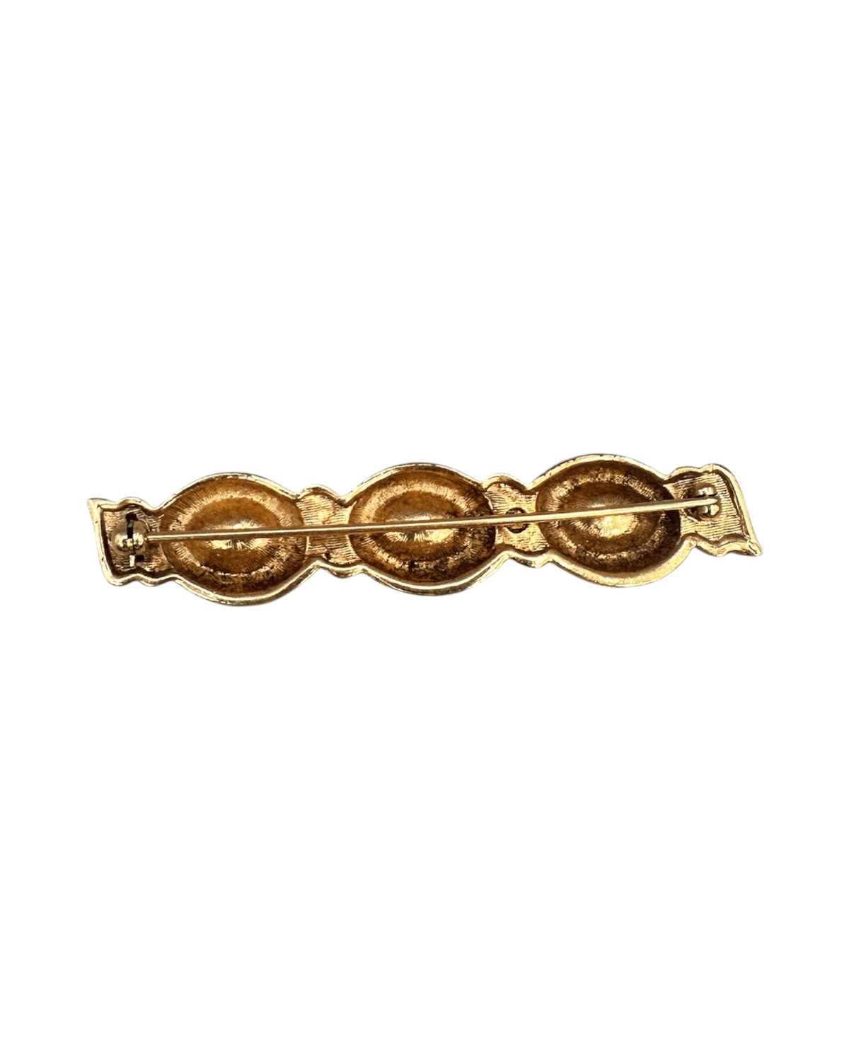 Gold-Tone Crystal Bar Pin, Bezel-Set Rhinestone Brooch Brooch - GlamGram NYC