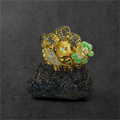 Golden Filigree Flower Ring Ring - GlamGram NYC