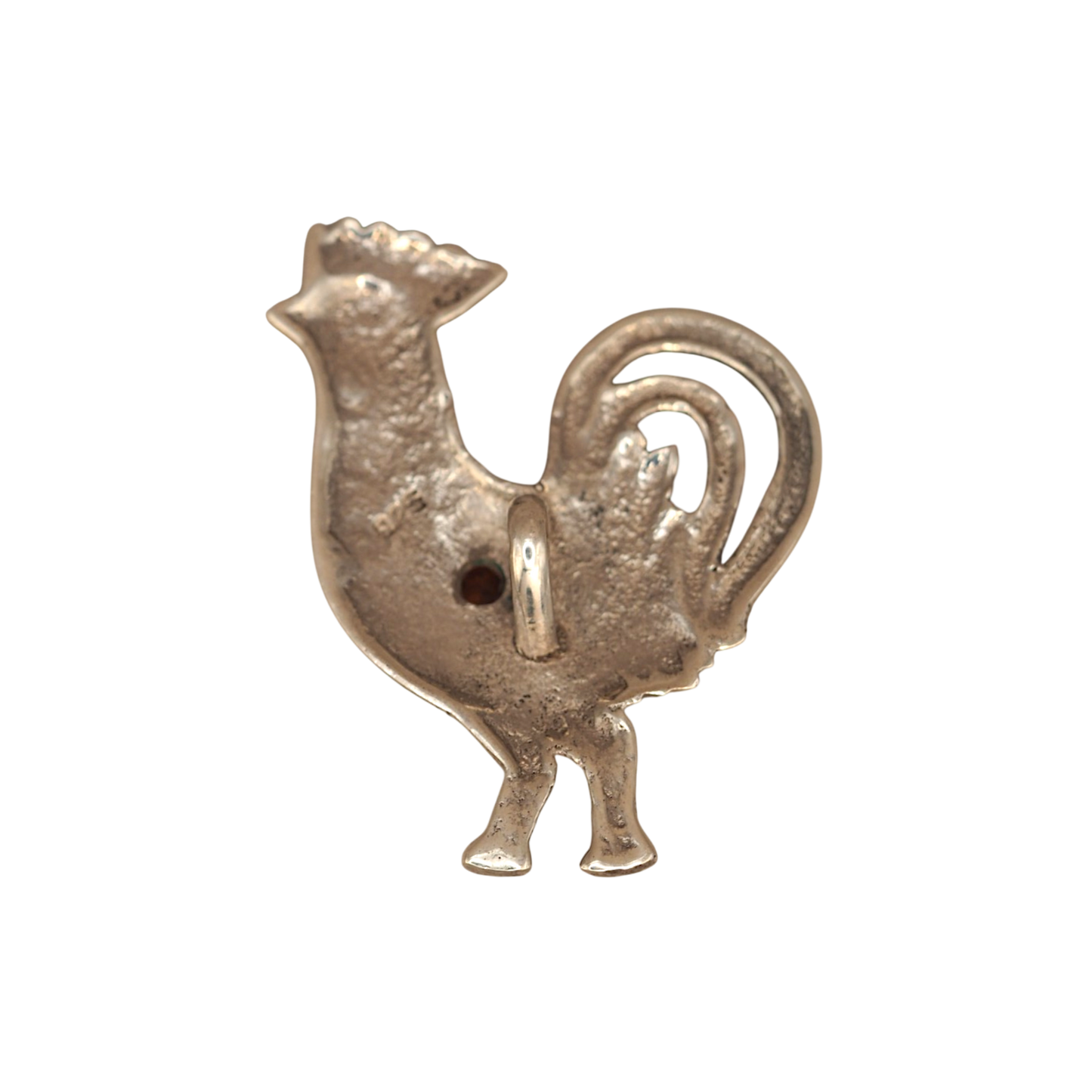 Rooster pendant back with integrated chain loop