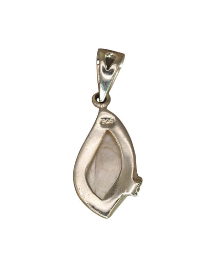 Sterling Silver Mother of Pearl Pendant with Marcasite Accents Pendant - GlamGram NYC